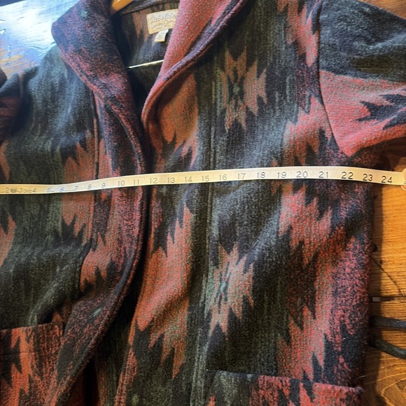 Cabela's Wool Blend Long Southwestern Aztec Bohemian Western Duster Jacket Sm - Picture 3 of 5
